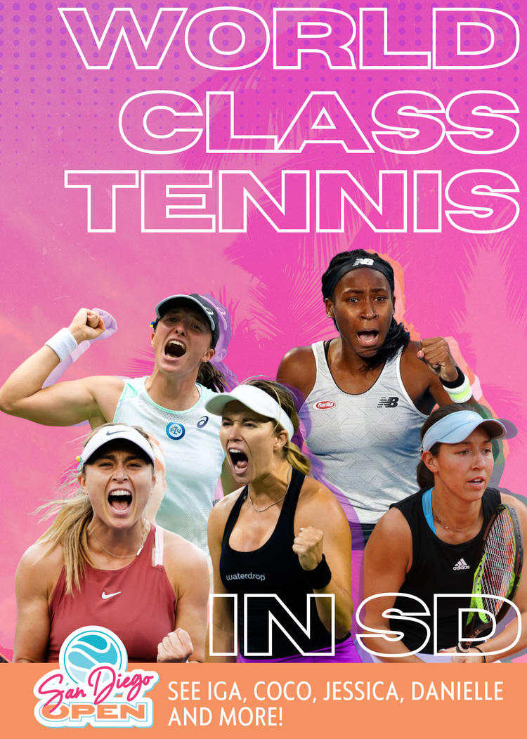 Top Women’s Tennis Shines at the San Diego Open WTA 500 and It’s Free to High School Players for